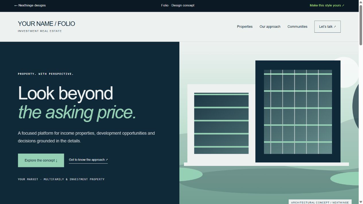 Folio investment specialist website preview